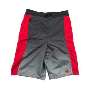Body Glove Youth Swim Trunks Red and Gray Size XL (18)